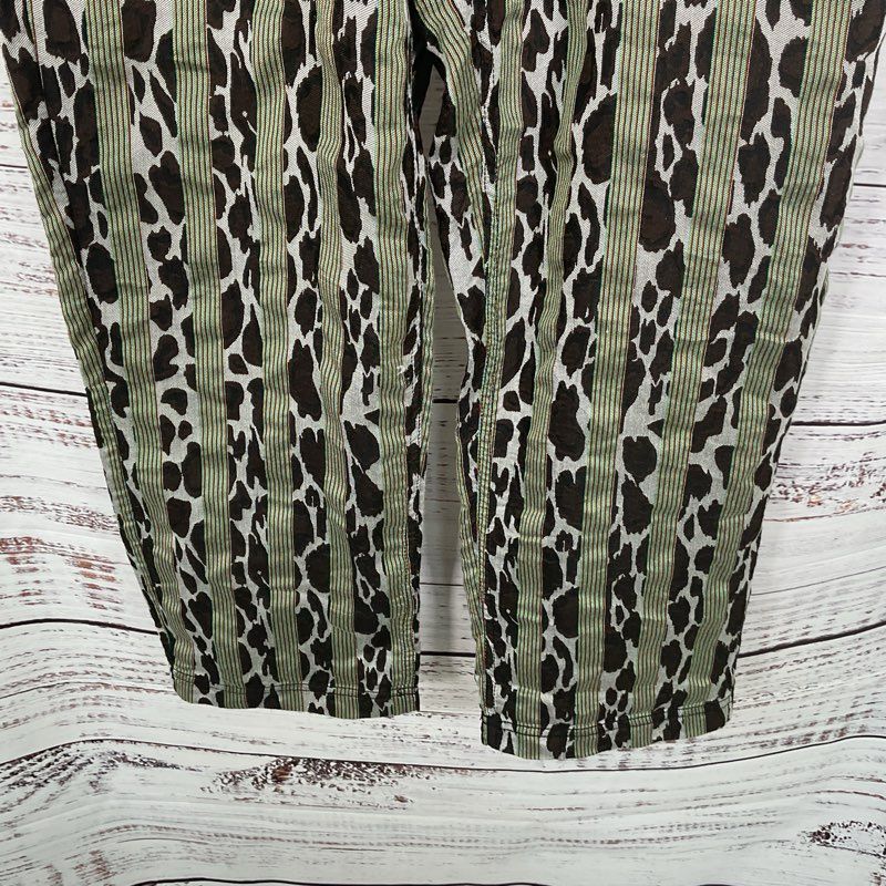 Pleasures Now Snow Leopard Spots w/ Multicolor Stripes Drawstring Pants - Size L