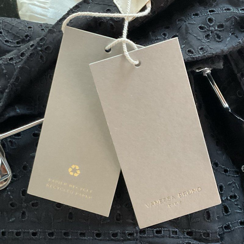 NWT VANESSA BRUNO Paris Women's Black Wide Leg High Waist Shorts- SZ 34/0 US