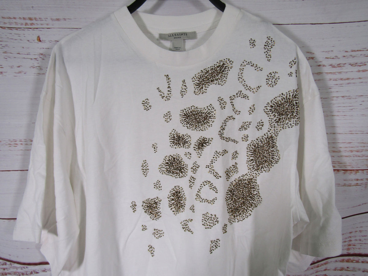 AllSaints Amelie Flow Embellished T-Shirt Size S