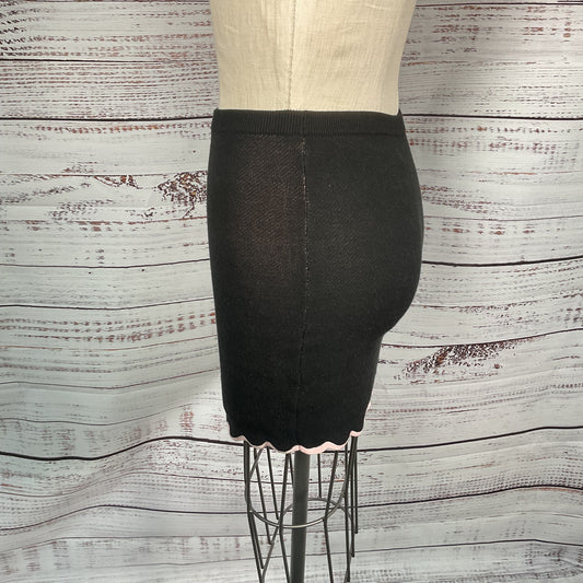 For Love and Lemons Black Knit Stretch Viscose Mini Skirt - Size S New