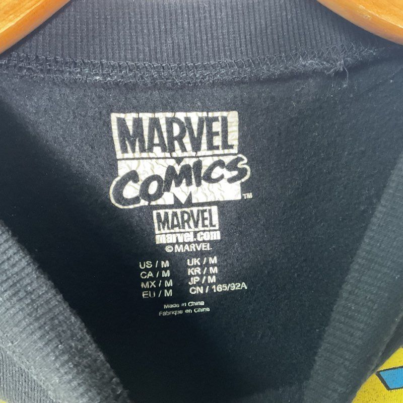 Marvel Comics X-Men Black Graphic Print Pullover Crewneck Sweater - Size M