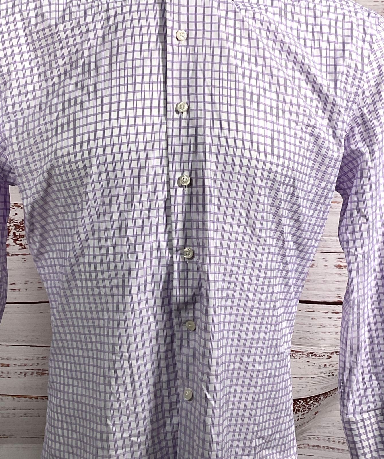 Liberty Shirt Co Checkered 3/4 Sleeve Shirt Purple