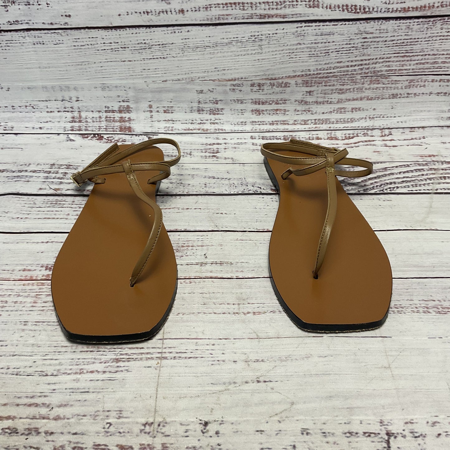 ATP Atelier All Tomorrow's Parties Ateliers Brown Leather Sandals Flat Women Sz6