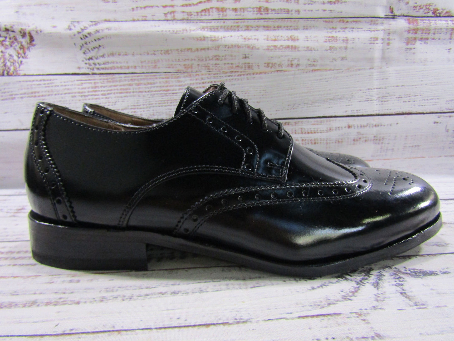 Florsheim Brookside Men's Black Leather Wingtip Oxfords Size 7.5 11231-001