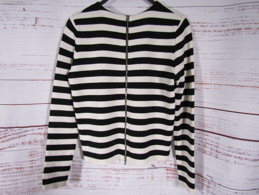Sandro Women's Black & White Striped Sweater Size 2