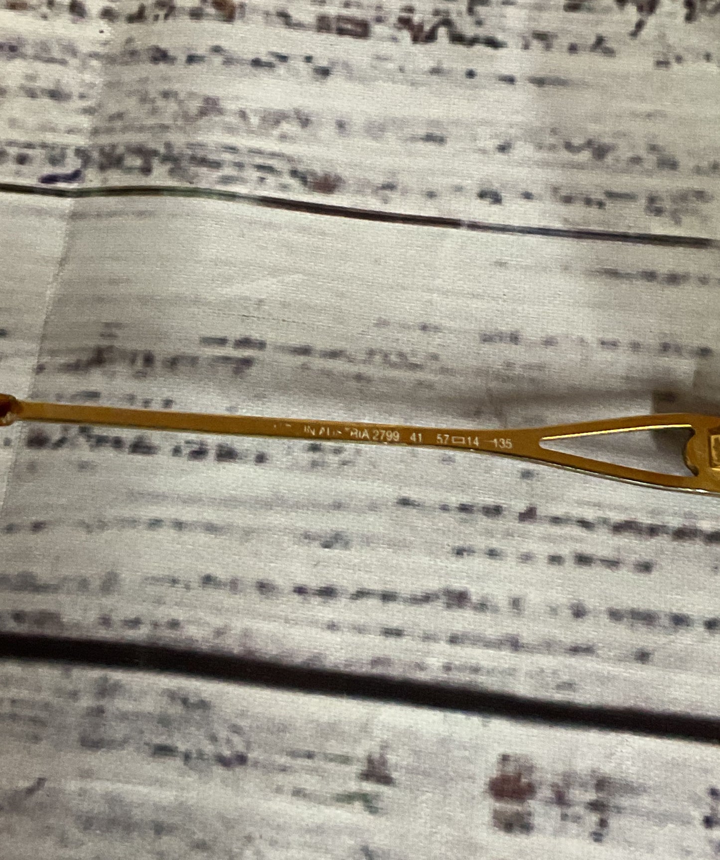 Christian Dior Gold Tone Eyeglasses Frames Only 2799 135