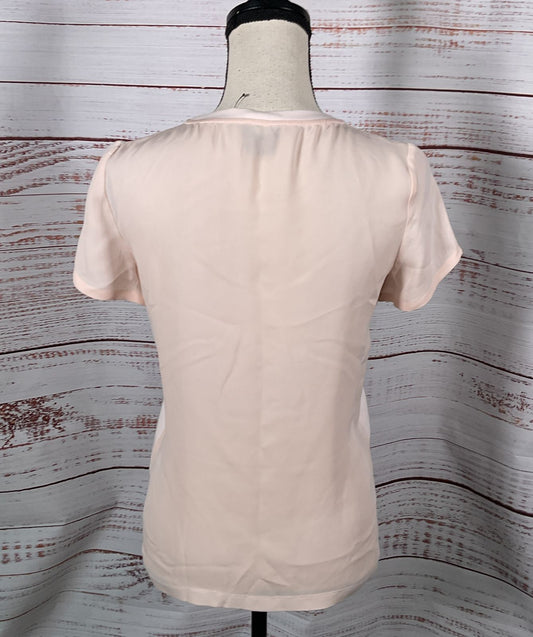 Theory Crepe Back T Shirt Pink P