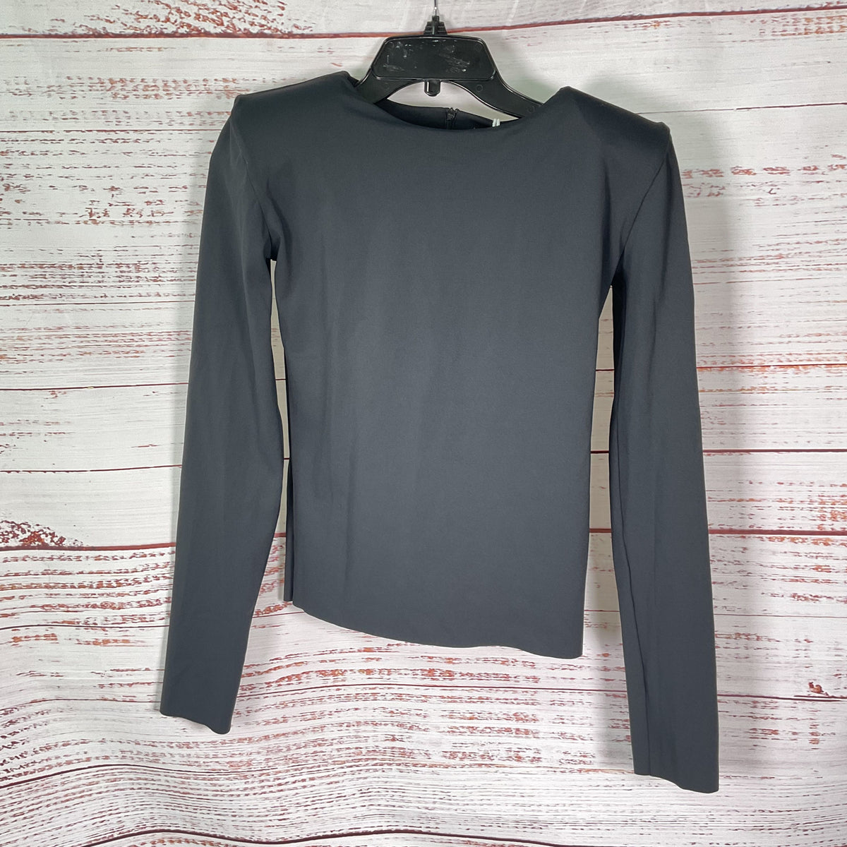 Salt Murphy Andre Black Long Sleeve Shoulder Padded Top Top - Size S Men New
