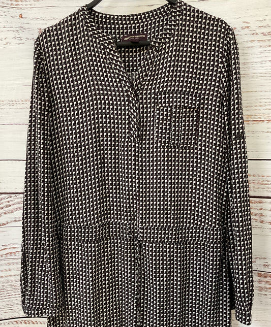 Johnston & Murphy Women's Brown Long Sleeve Geometric Print Dress Size S