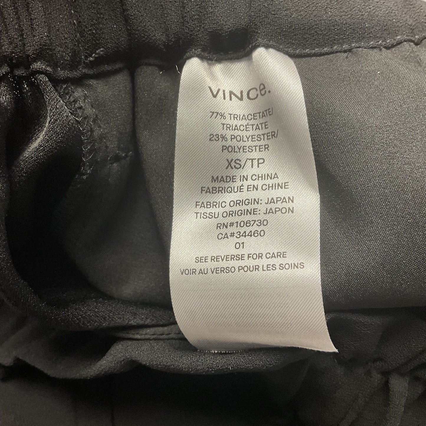 Vince Black Elastic Drawstring Pants - Size XS