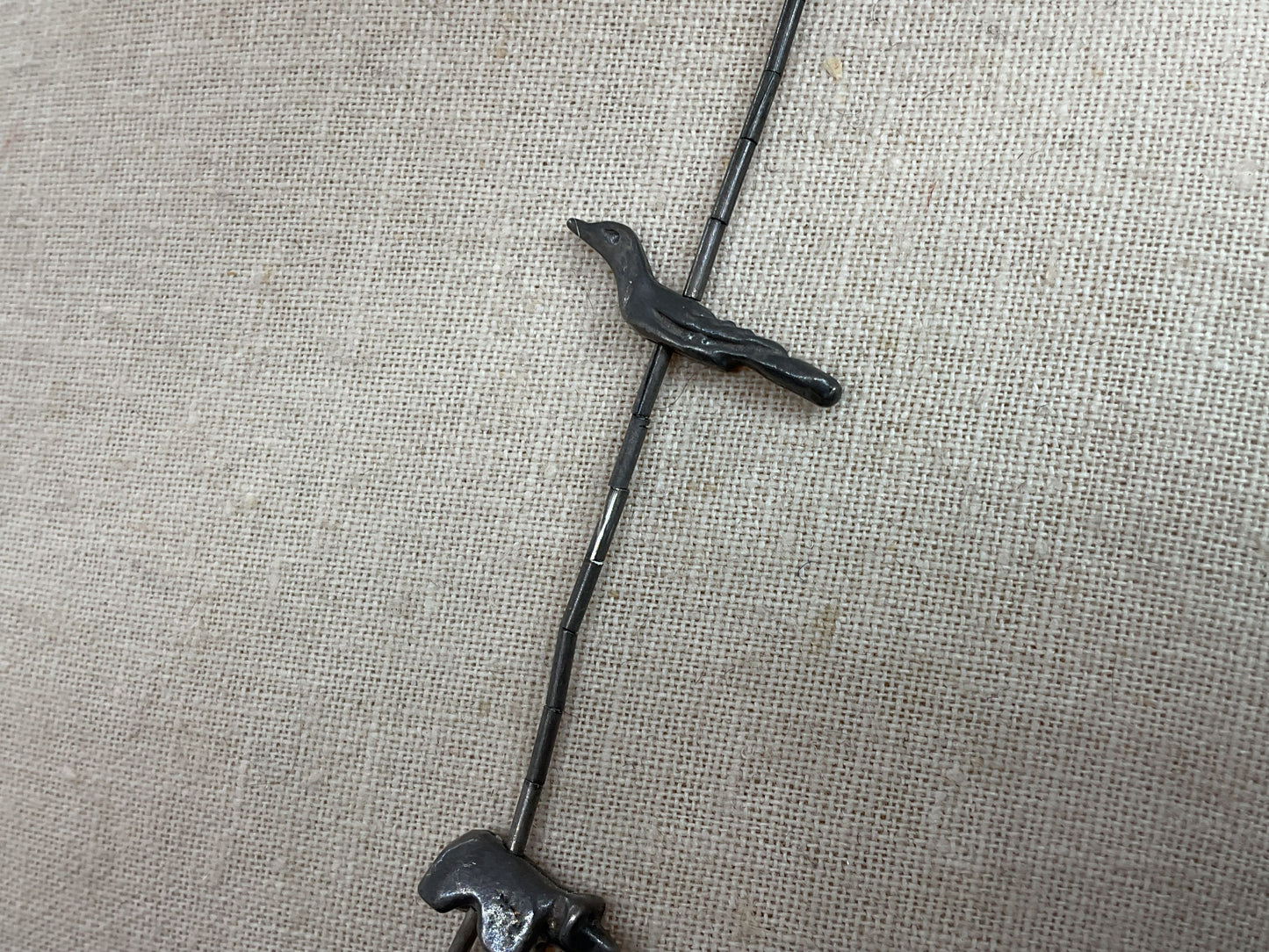 VTG. Native American Heavy Sterling Silver Fetish Animal 19.5" Necklace- 13.20g