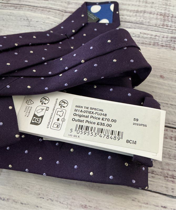 NWT Men's Paul Smith Purple Polka Dot Tie