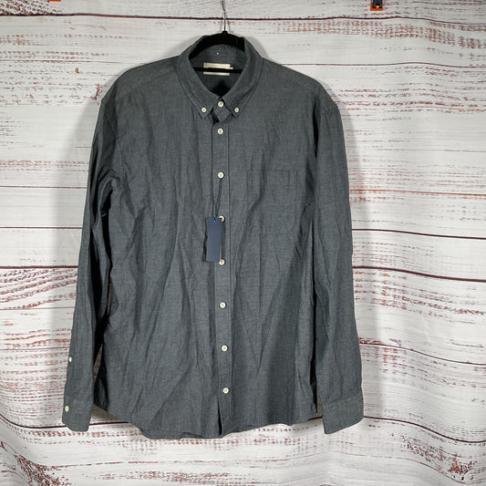 NWT TAYLOR STITCH Men's Gray Button Up Long Sleeve Shirt- SZ 44