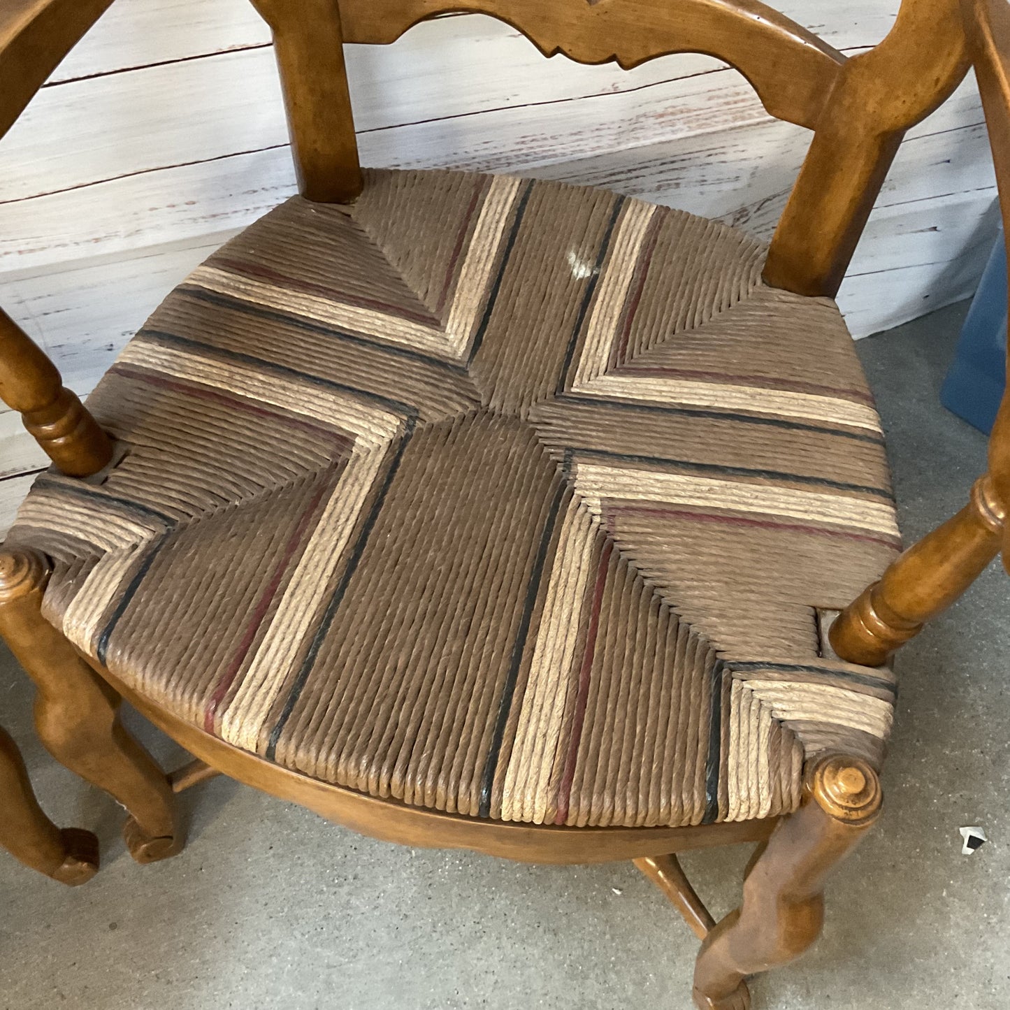 VTG./ANTIQUE KAILER??? French Straw Seat Directoire Style Ladderback Chairs