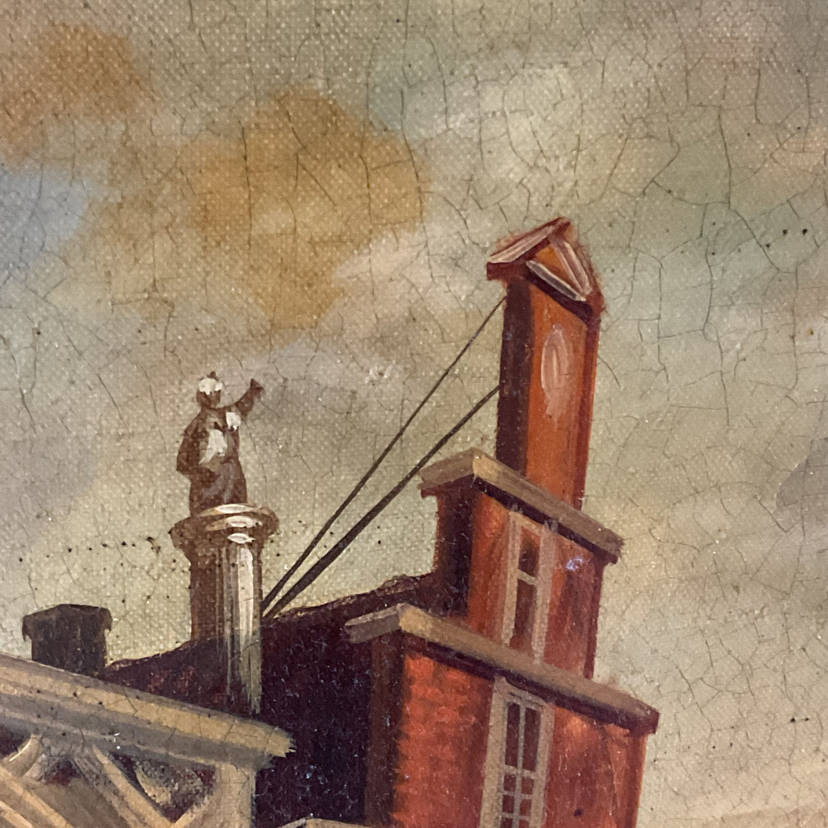 The Gemeenlandshuis and Old Church, Delft, Summer REPRODUCTION Signed by Thomas