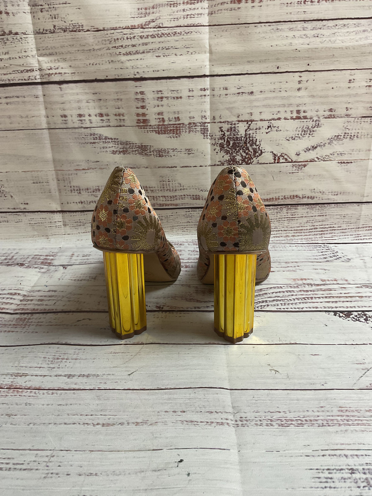 Katy Perry Metallic Flowers The Delilah High Pump Heel Women 6