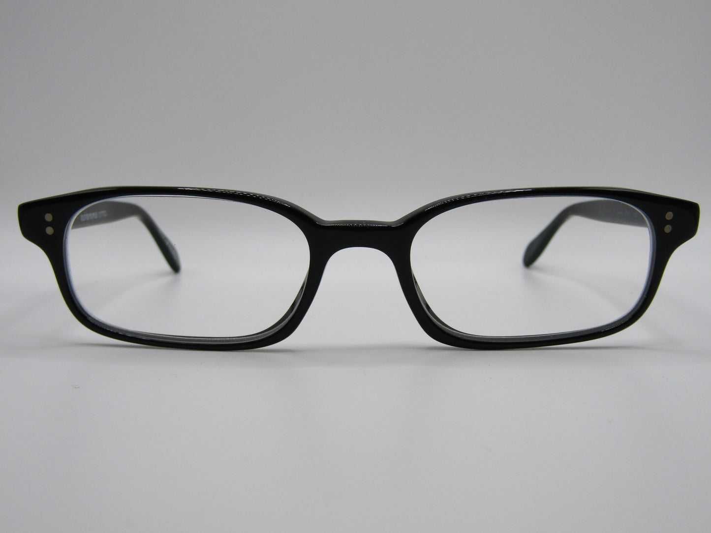Oliver Peoples James Black Rectangular Eyeglasses Frame Hand Crafted in Italy