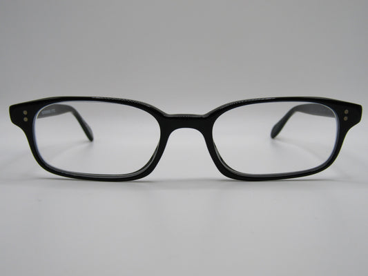 Oliver Peoples James Black Rectangular Eyeglasses Frame Hand Crafted in Italy