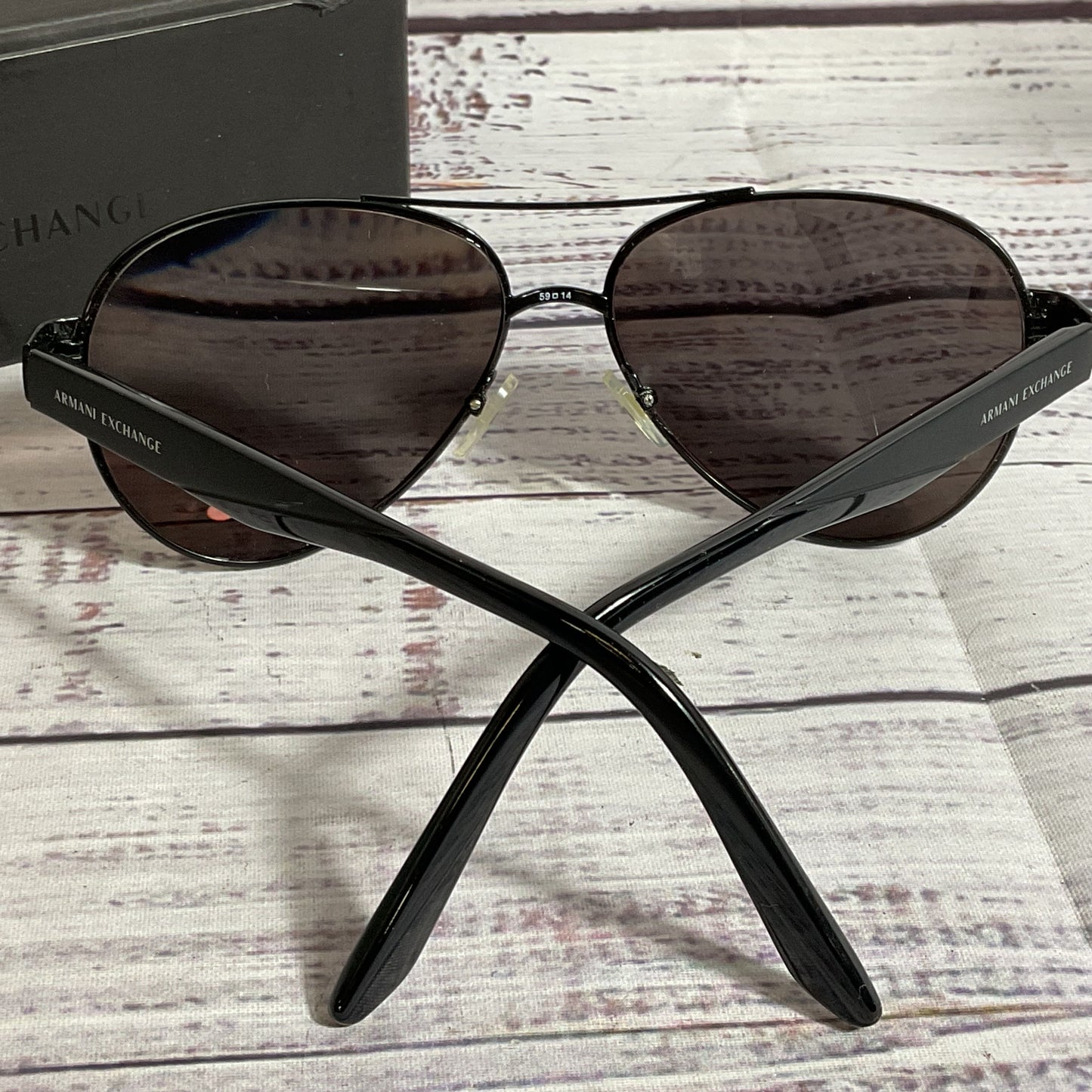 ARMANI EXCHANGE AX2034S Men's Black Aviator Sunglasses 59[ ]14 145 (FRAMES ONLY)