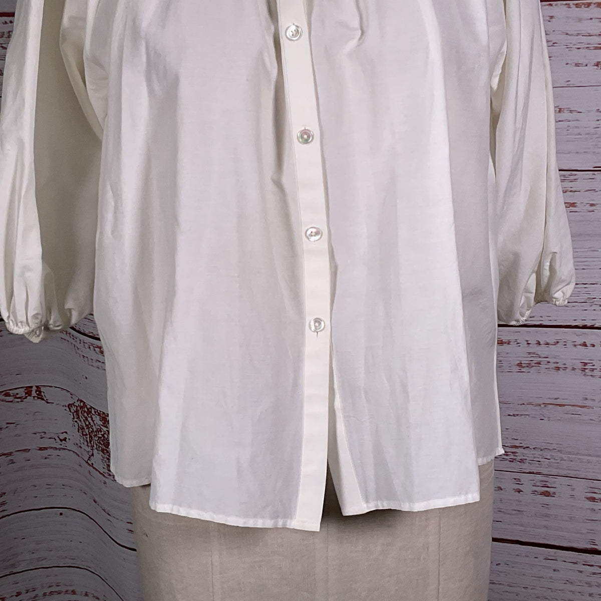 PAUL SMITH Women's 3/4 Sleeve Pleated Blouse- SZ 36