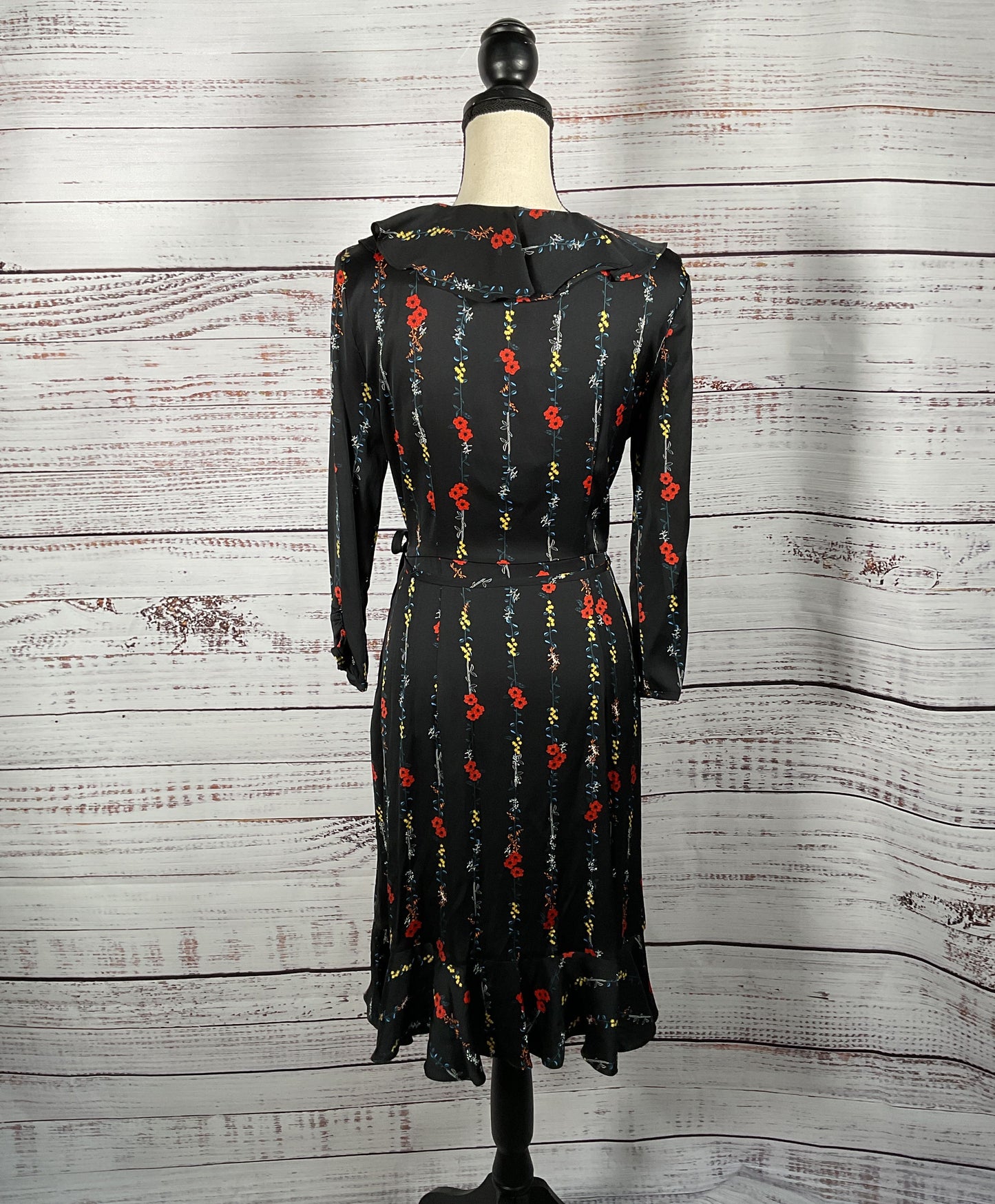 Gorgeous Milly Black 'Audrey' Long Sleeve Wrap Dress w/Tie- Size 6 RETAIL: $495