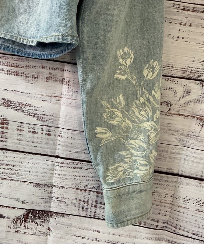 Women's All Saints Flora Cannon Denim Shirt Jacket Size S