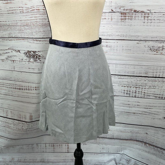 MODA Italy Women's Satin Waist Band Gray Skirt- SZ 38