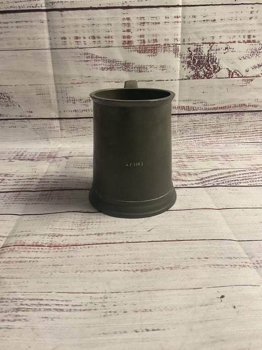 Vintage Pewter Mug Pint Stamped Name