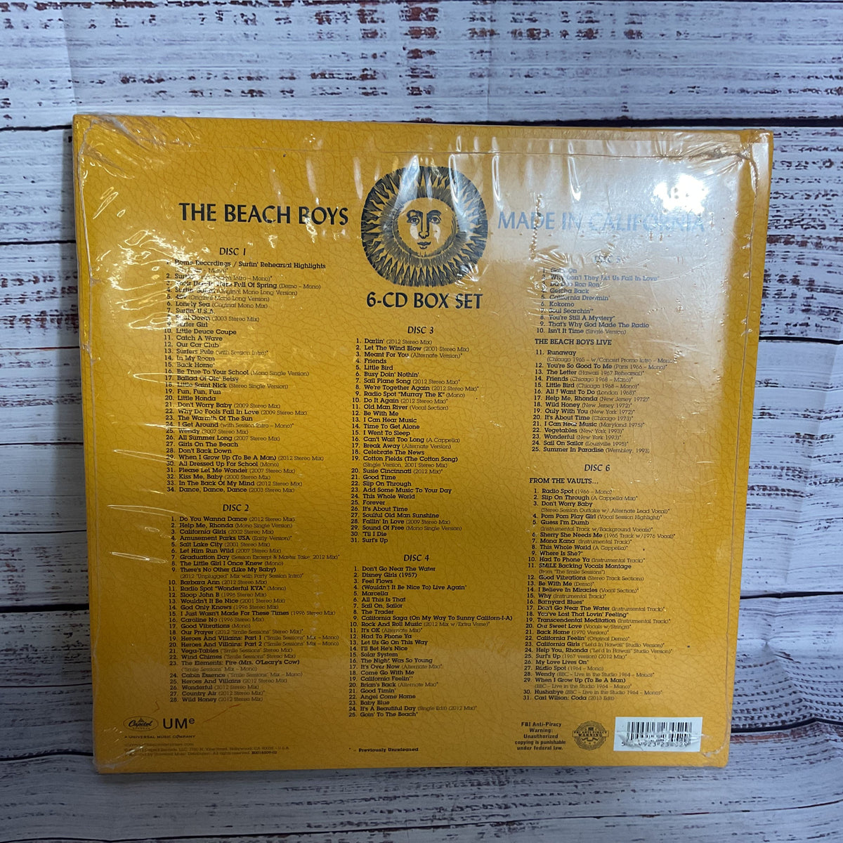 NEW SEALED Capital Records The Beach Boys - Made in California 6-CD Box Set 2013
