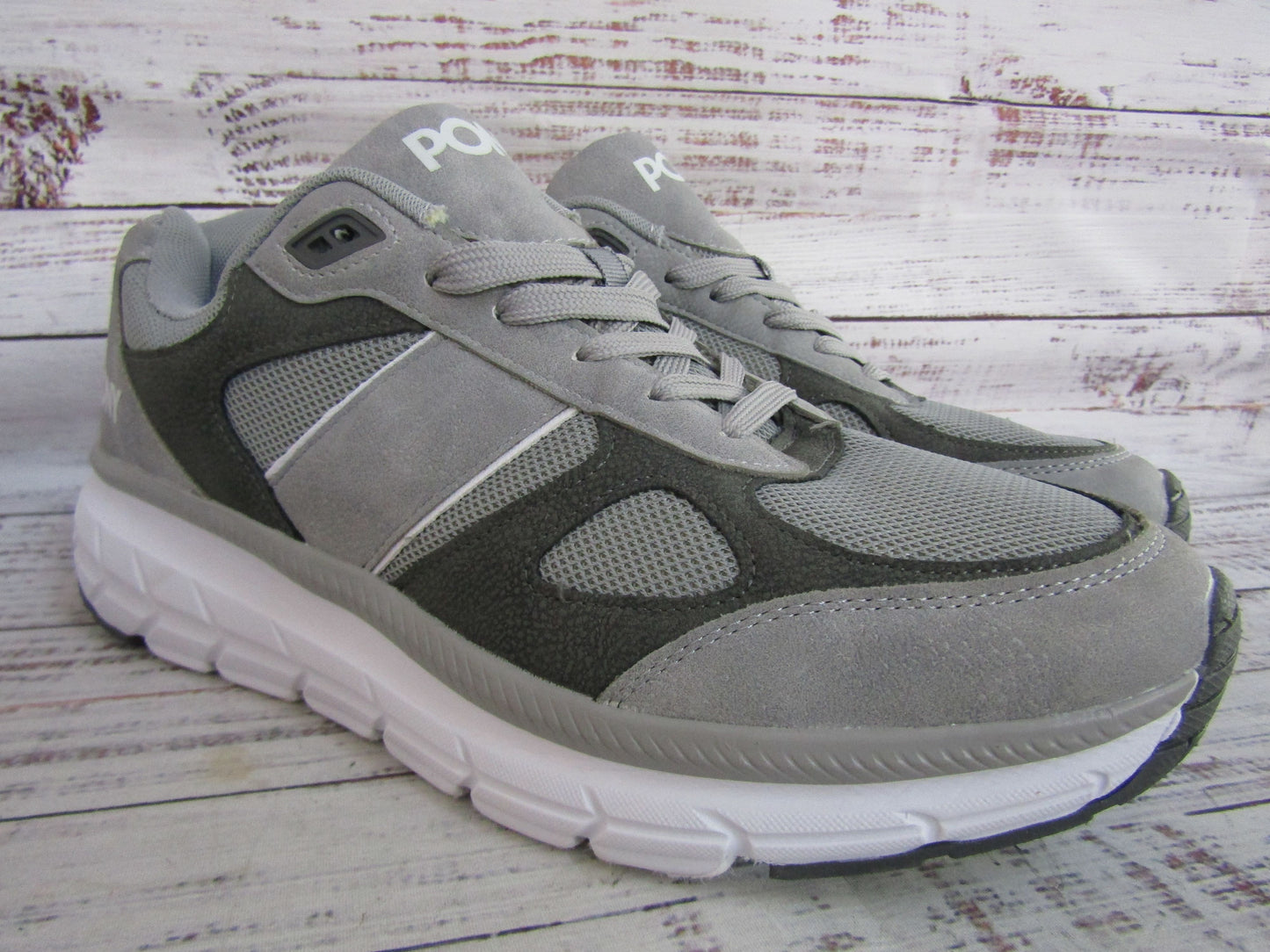 Pony Men's Gray Faux Suede Low Top Sneakers Size 11