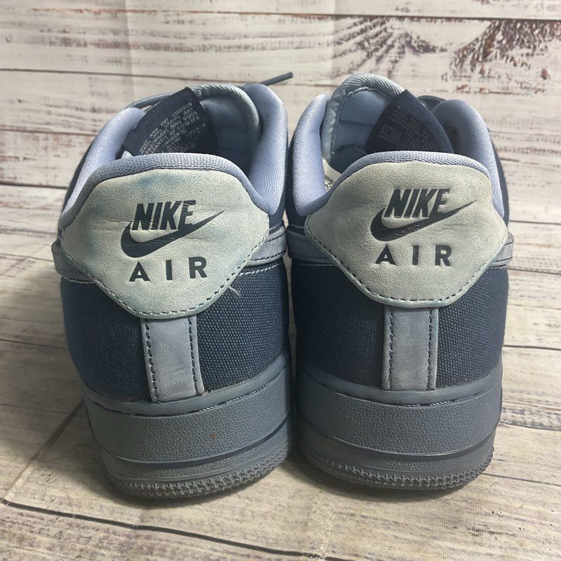 Nike Air Force 1 Premium Ashen Slate Dark Blue Low Sneaker Casual Shoe Men's 9