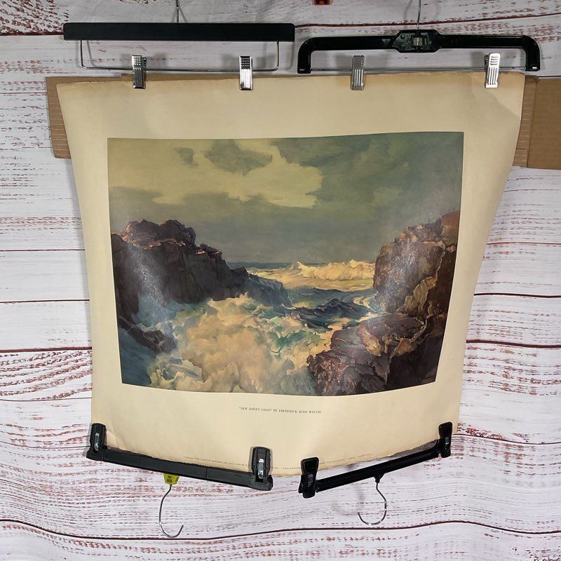 Vintage "New York Coast" By Frederick Judd Waugh 28" Lithograph Print