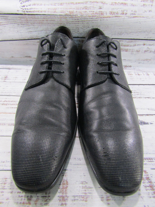 Hugo Boss Vareb Men's Textured Black Leather Oxfords Size 11
