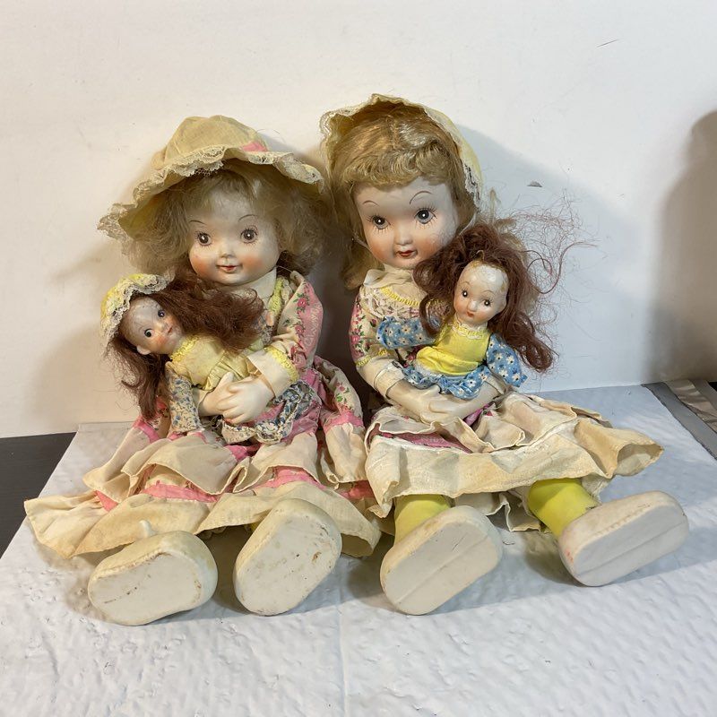 VTG. 1978 Albert E. Price Porcelain Dolls with Baby Doll- SET OF 4