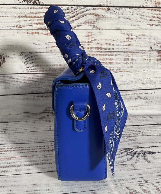 Drillife Drilly Women's Blue Faux Leather Bandana Handbag