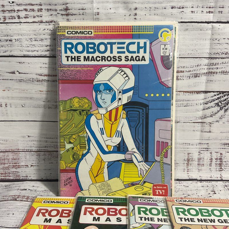 Lot Of 7 Vtg. Robotech Macross Masters New Gen Ungraded Comic Books