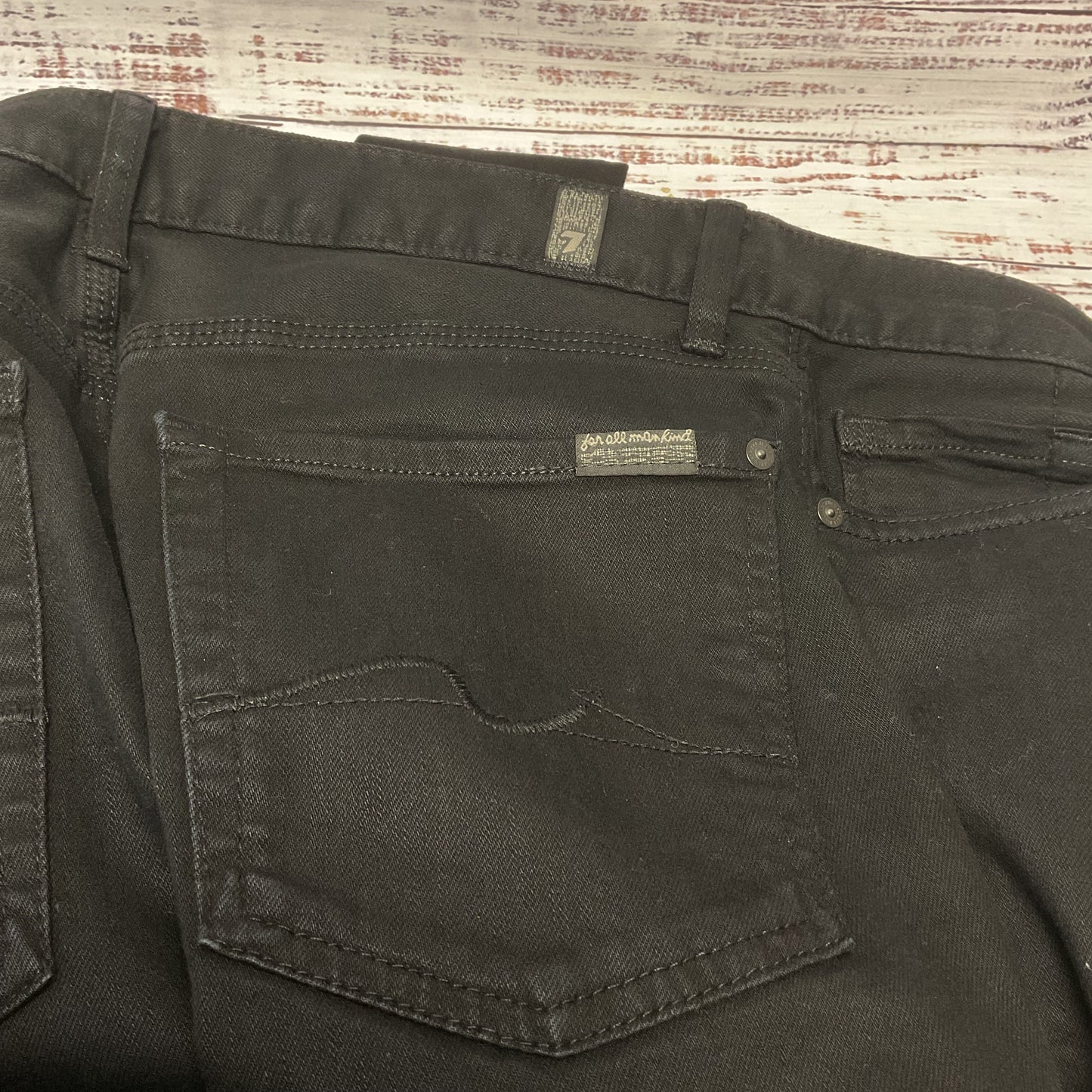 7 For All Mankind Slimmy Black Denim Jeans Pants - Size 31x30