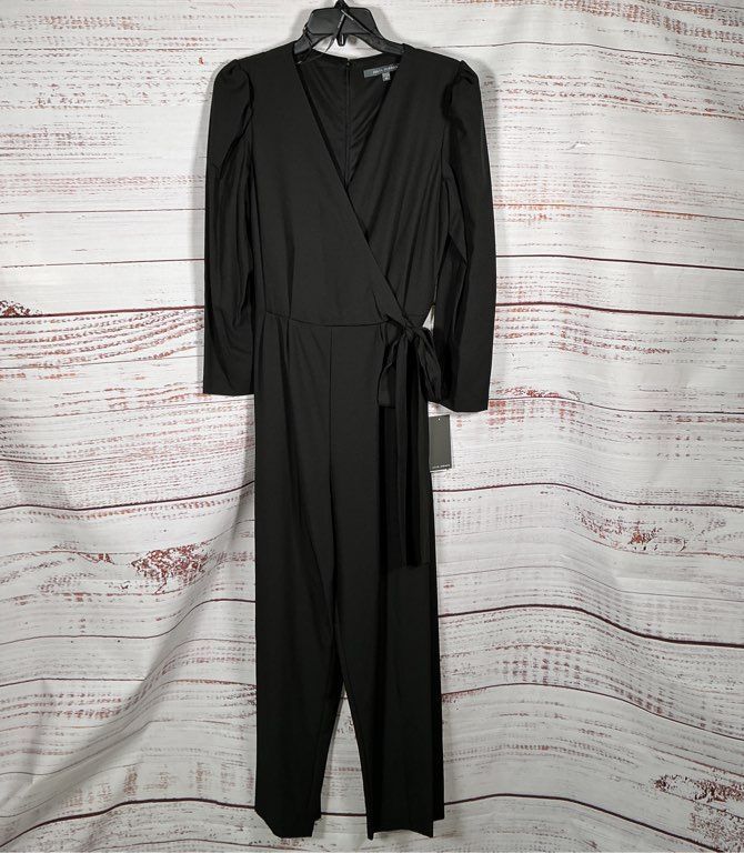 NWT Julia Jordan Black Wrap Front Jumpsuit Size 10 Retail $140