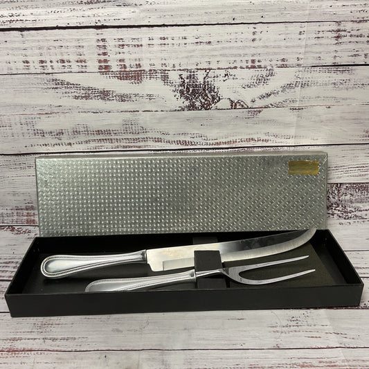 Towle Stainless Steel Fork and Knife Carving Set Engraved NAIC Zone II 1977
