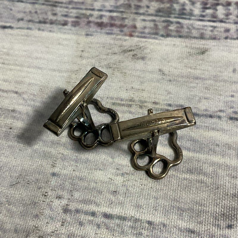 Sterling Silver Open Dog Paw Print Outline Cufflinks (6.17 g)