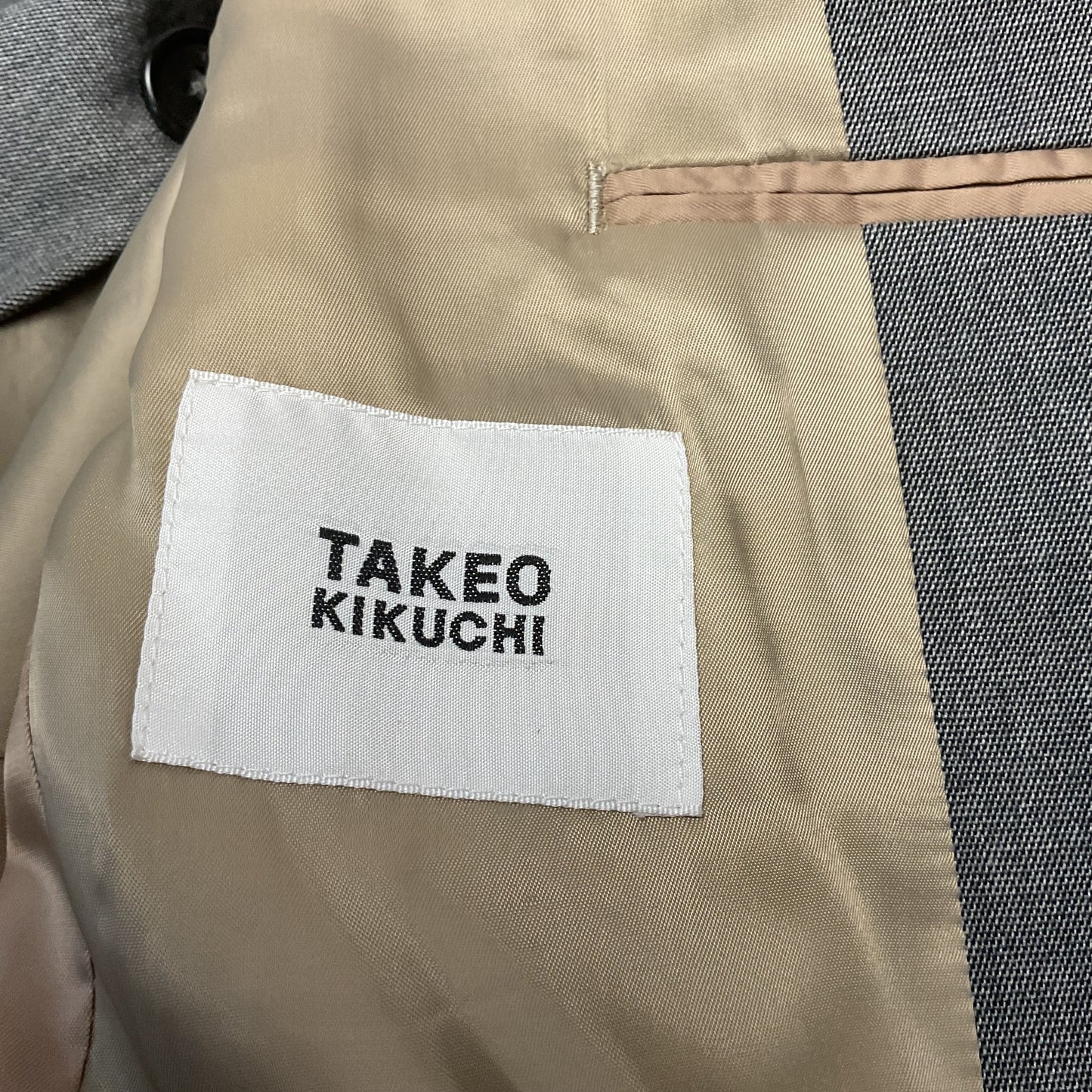 Takeo Kikuchi Salt Pepper Grey Blazer Suit Jacket - Size 3 US:M