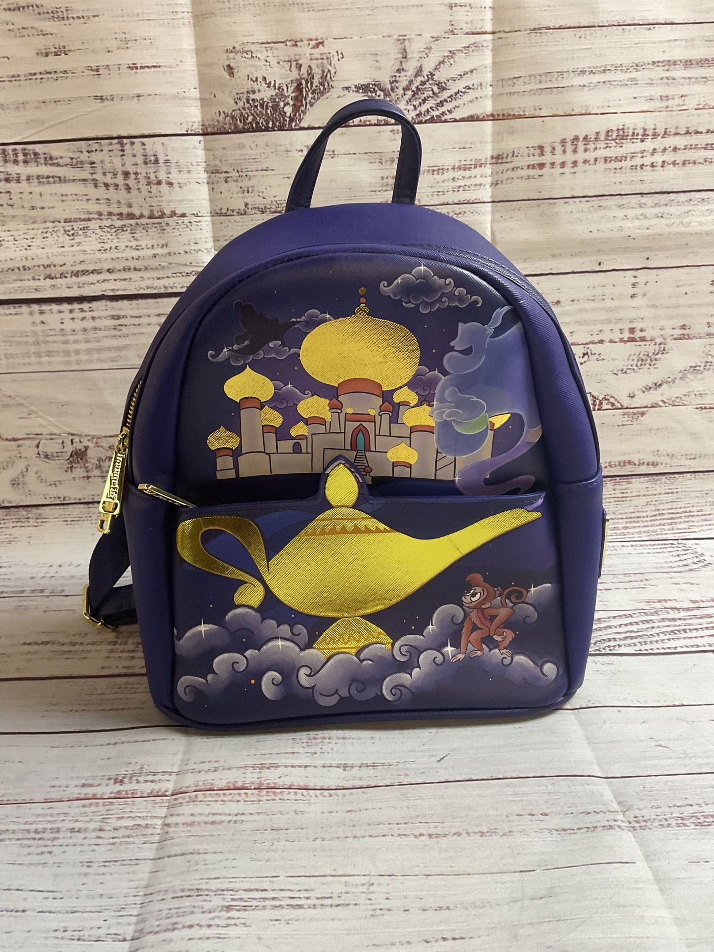 Loungefly Disney Aladdin Lamp Backpack With Matching Wallet