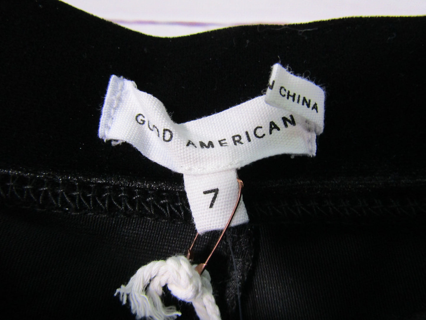Good American Women's Black Velvet Pants Size 7