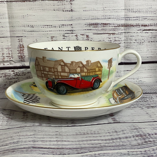 ROYAL WORCESTER VIP Breakfast Cup & Saucer- Race Cars