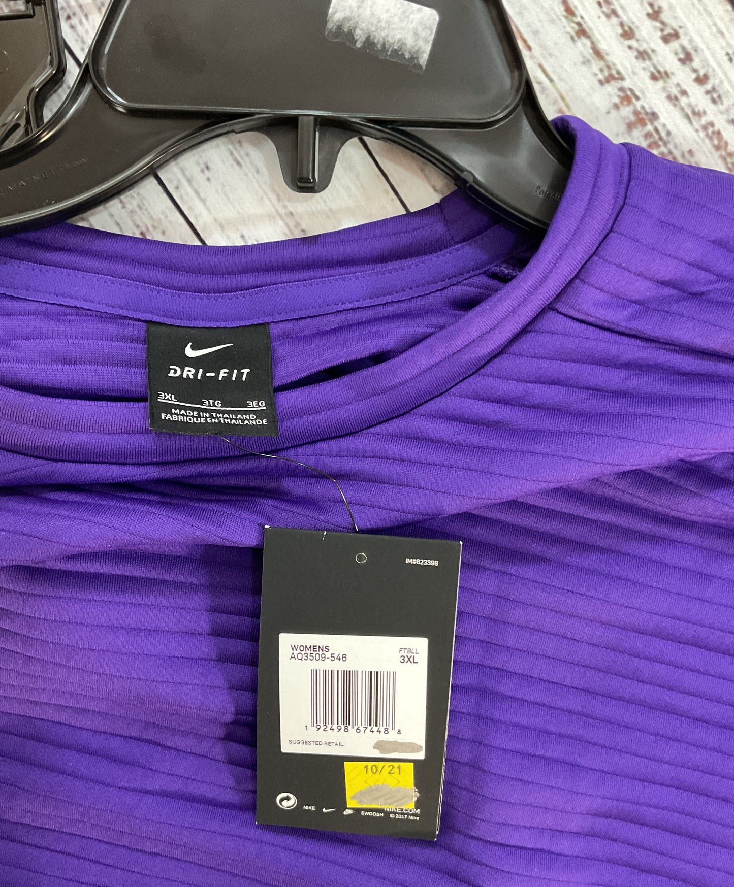 NWT Women's Nike Dry Purple Shirt Size 3XL