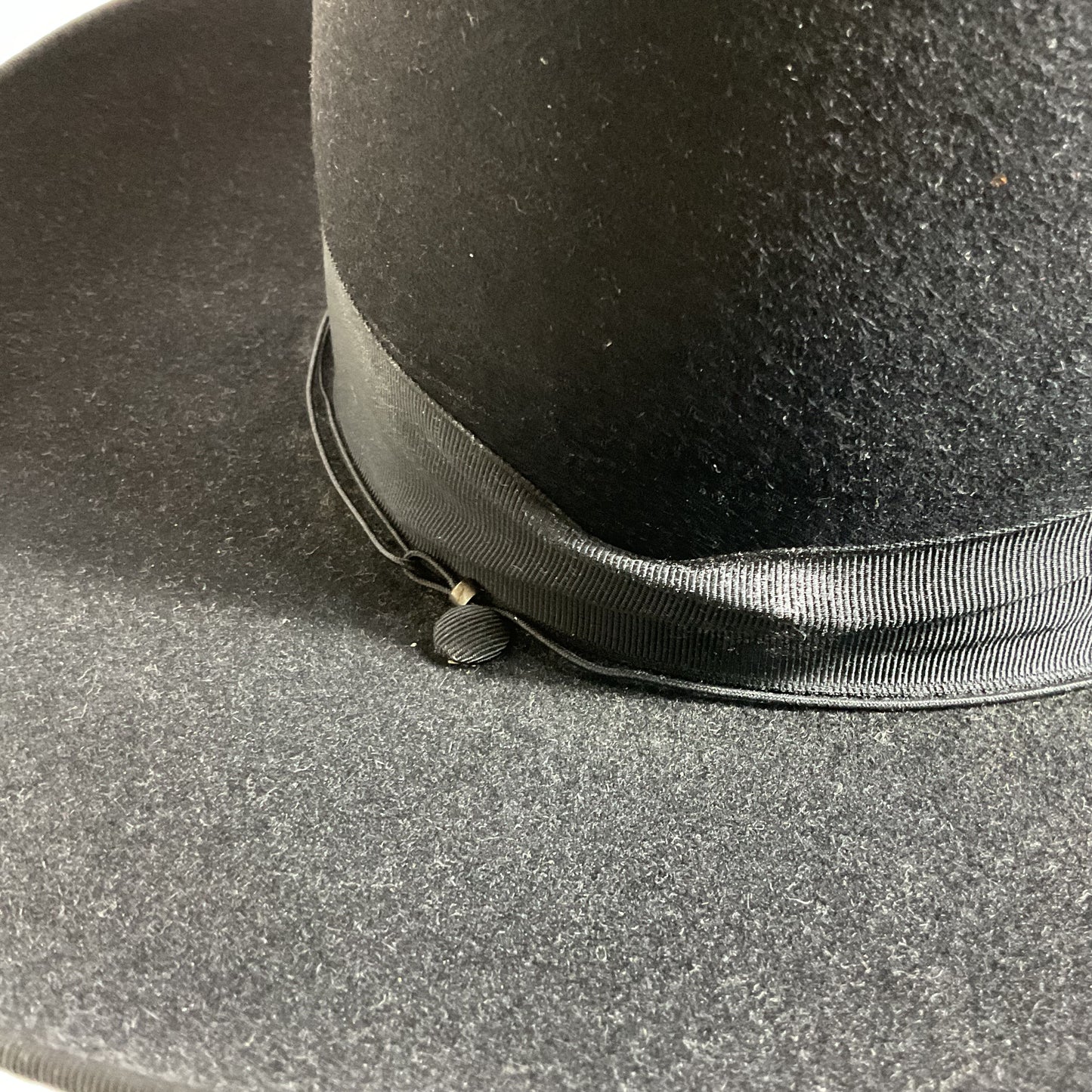 VTG. BORSALINO Men's Black Fedora Hat- SZ 22"