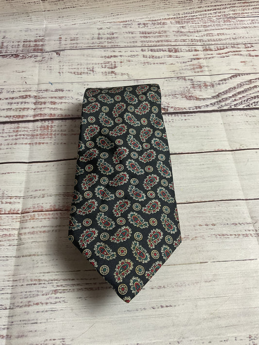 Christian Dior Blue Paisley Silk Neck Tie - Size 58"