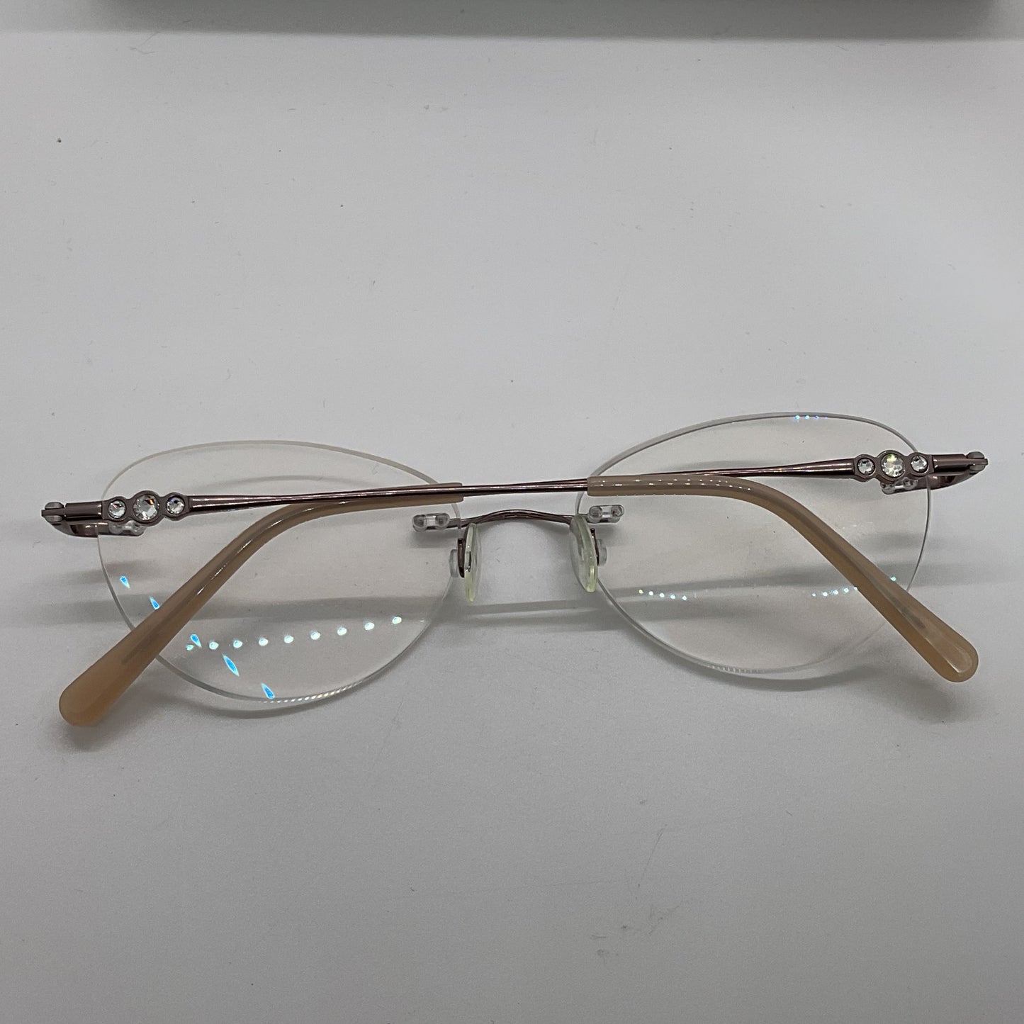 AIRLOCK Embrace Titanium Women's Rhinestone Eyeglasses 53[ ]18 140 (FRAMES ONLY)