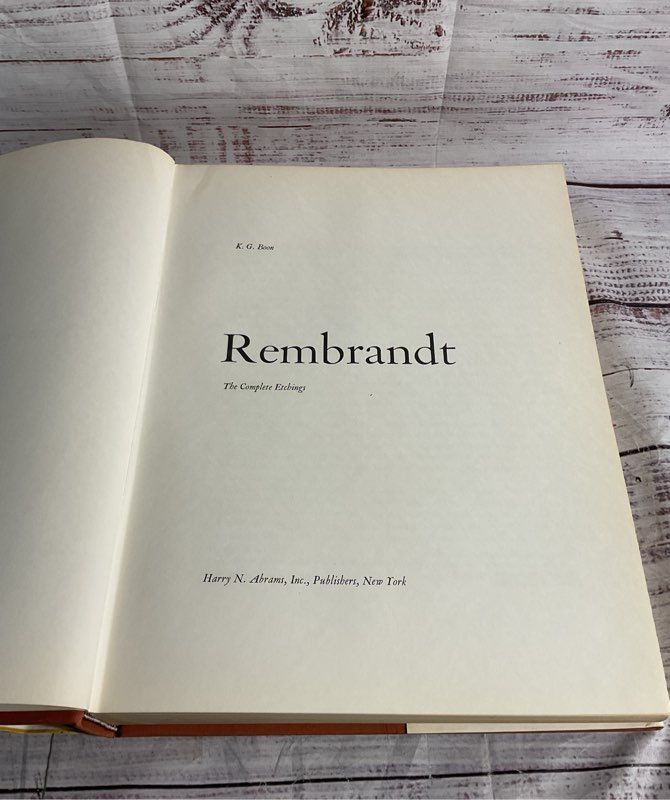 Rembrandt The Complete Etchings K. G. Boon 1963 307 Gravure Plates Abrams