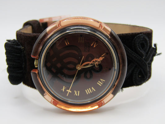 Vintage 1995 Swatch Midi Pop Smooth Velvet Quartz Watch PMB102